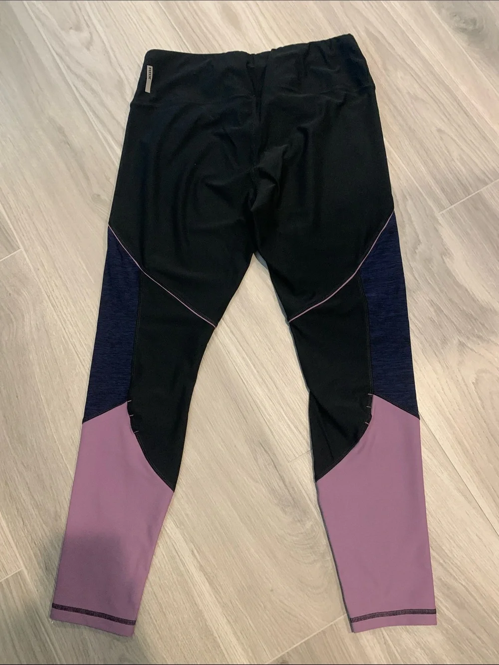 RBX Navy and Mauve Colorblock Active Leggings